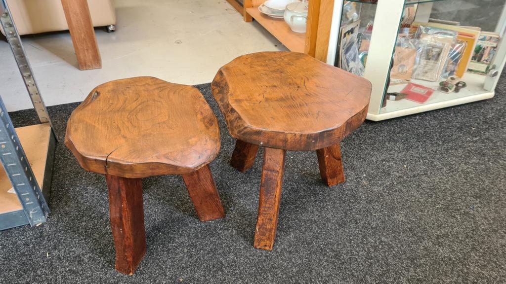 2 oude houten krukjes Wanderwood (nog 1 beschikbaar), Ophalen, Gebruikt, Onbekend, Onbekend