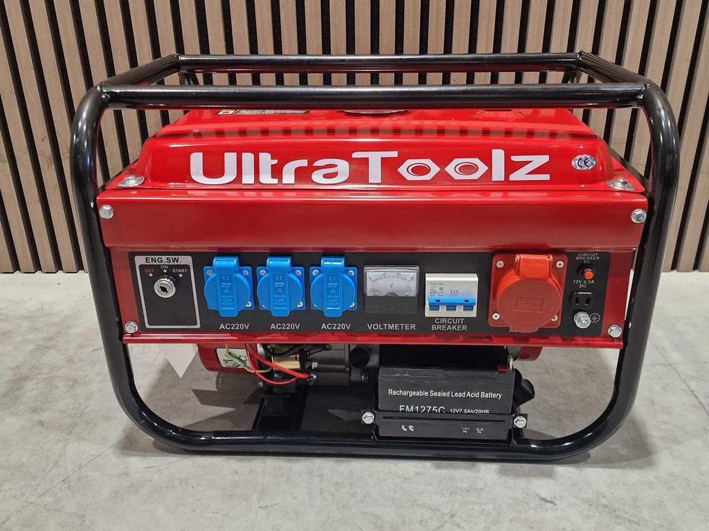 Ultratoolz W8500E benzine Stroomgenerator elektrische start, Doe-het-zelf en Verbouw, Ophalen, Nieuw, Benzine, Elektrisch startend