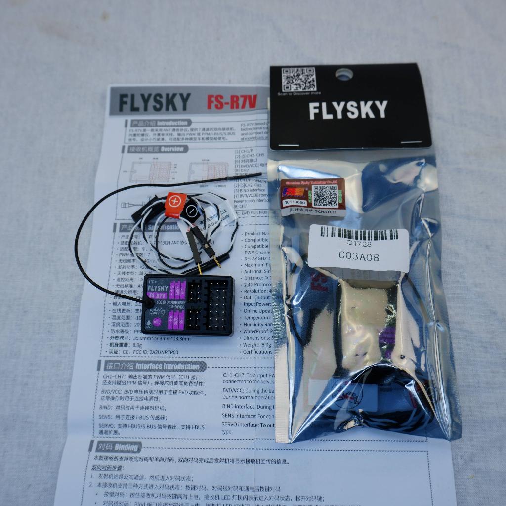 FLYSKY ABSIMA FS-R7V RC ontvanger 7 kan incl. GYRO en BVD, Ophalen of Verzenden, Nieuw