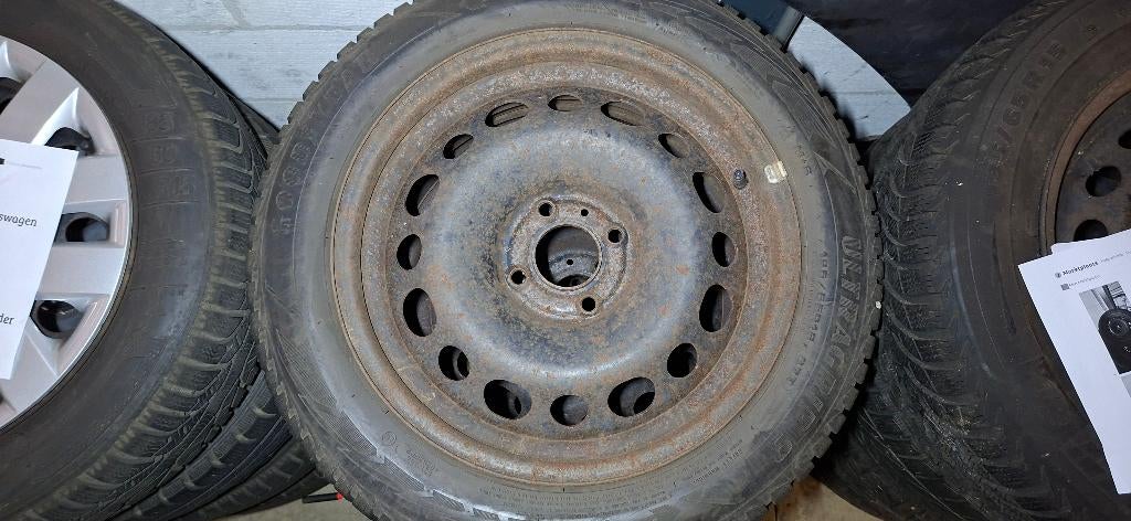 citroen peugeot stalen velgen met winterbanden, Ophalen, Gebruikt, 16 inch, Banden en Velgen