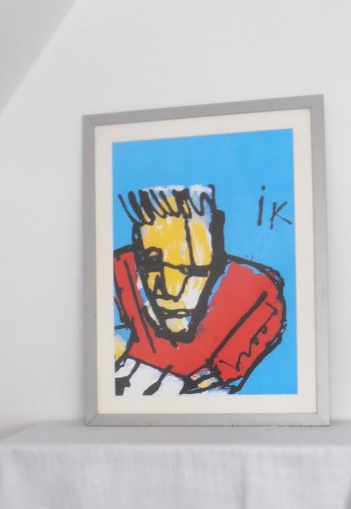 Herman Brood - prachtige ingelijste poster - zilveren lijst, Verzamelen, Ophalen, Rechthoekig Staand, Met lijst, Deurposter of groter