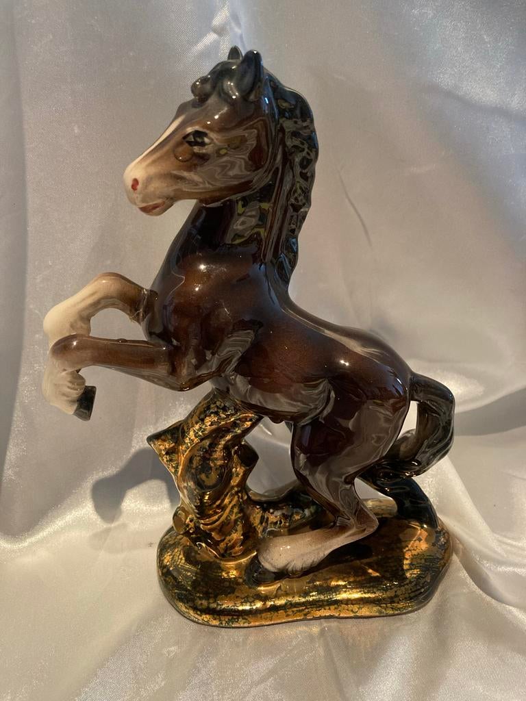 Vintage Jema Maastricht Keramiek Steigerend Paard, Ophalen of Verzenden