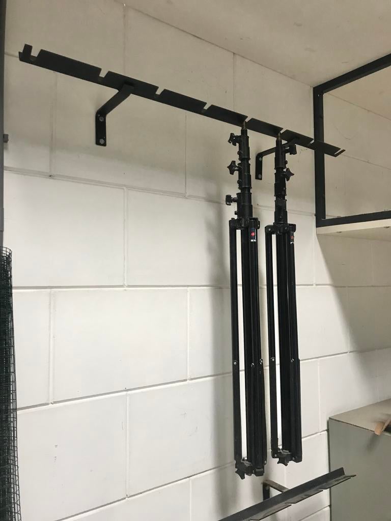 Manfrotto wandhouder + 2 statieven (004B), Ophalen, Gebruikt
