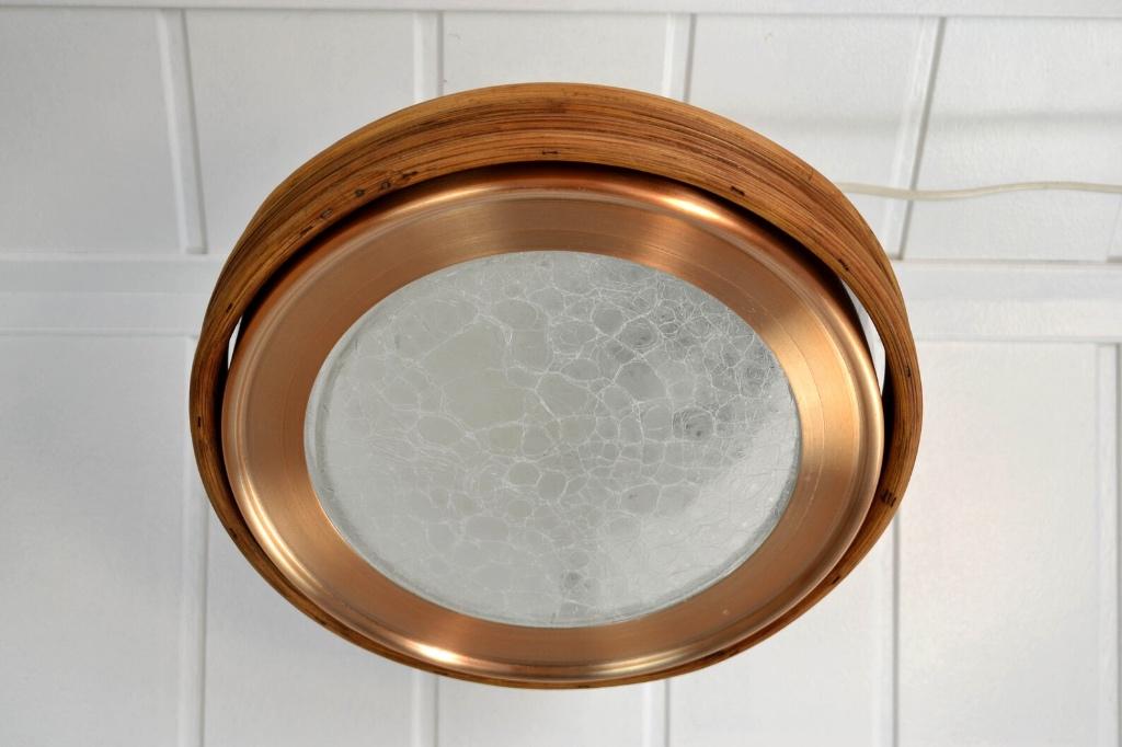 Doria plafondlamp, jaren 70, ø ca 50 cm, Ophalen of Verzenden, Zo goed als nieuw, Glas, Modern, in de jaren zeventig.