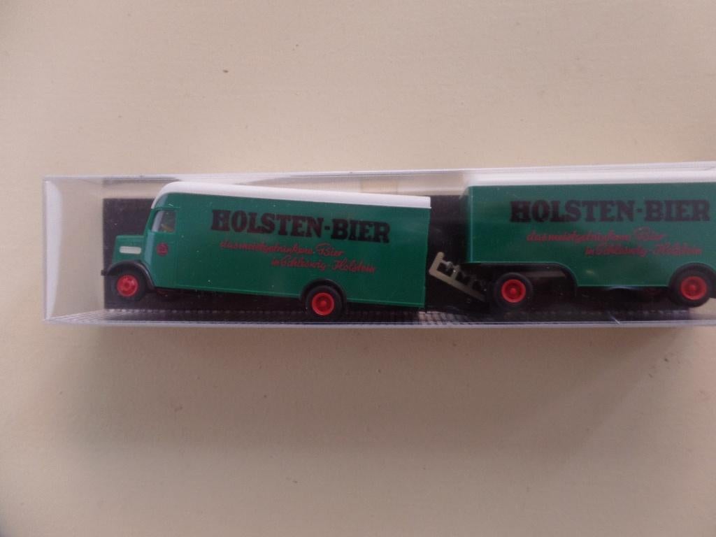Oldtimer vrachtwagen / aanhanger Holsten bier Herpa, Ophalen of Verzenden, Nieuw, Bus of Vrachtwagen, Herpa