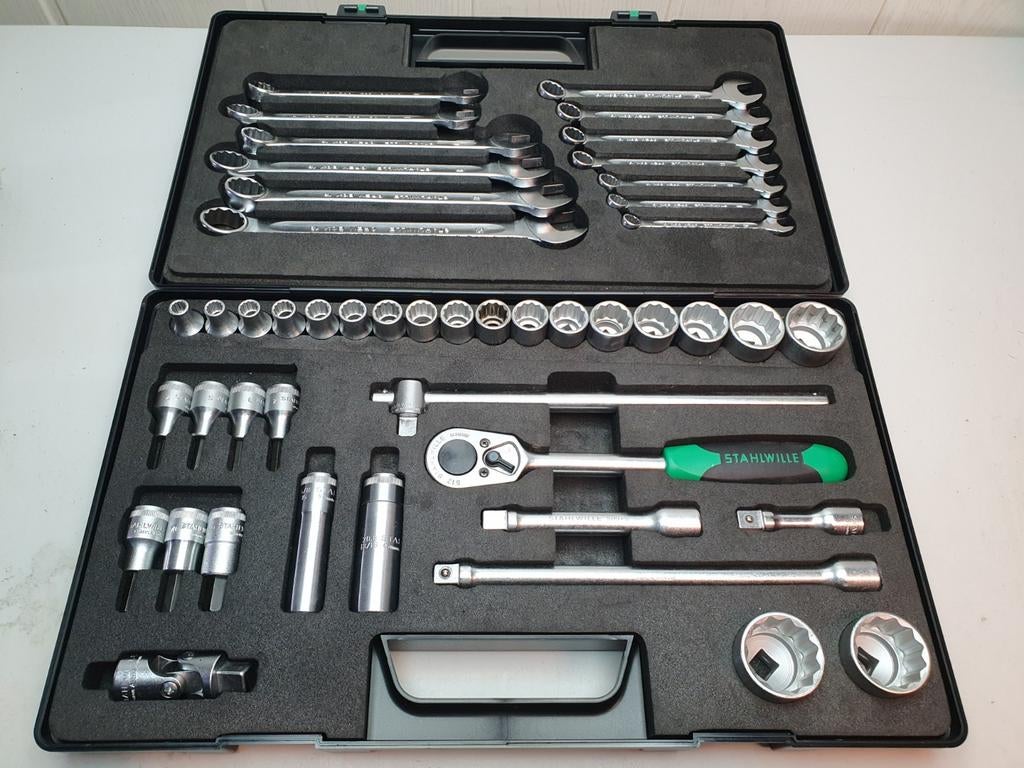 Stahlwille 876NK doppenset 1/2" + ringsteeksleutels ZGAN, Lindenallee 27, 42349 Wuppertal, Duitsland, Ophalen of Verzenden, Zo goed als nieuw
