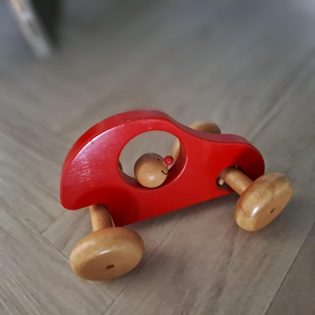 Janbibejan Houten Speelgoed Auto, Kinderen en Baby's, Ophalen of Verzenden, Gebruikt, Duw- of Trekspeelgoed