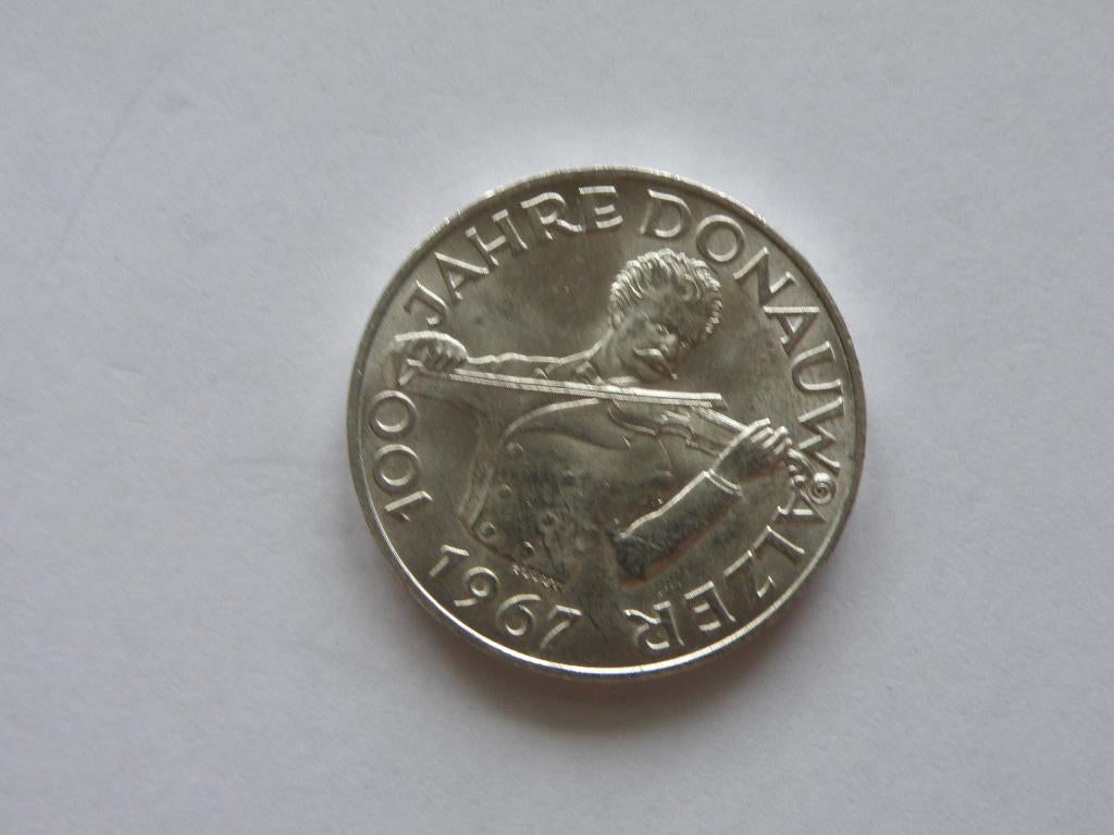Oostenrijk 50 S 1967 Zilver 100 Jahre Donauwals, Verzenden, Oostenrijk, Losse munt, Zilver