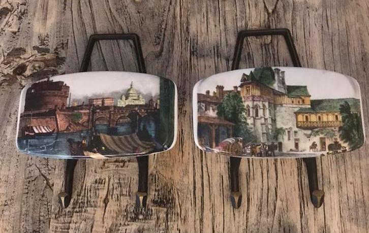 Serie 19 Italy retro kapstok wandhaak rek theedoek handdoek, Ophalen of Verzenden