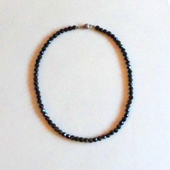 Ketting Boheemse Granaat met Zilver bakslotje, Sieraden, Tassen en Uiterlijk, Antieke sieraden, Ophalen of Verzenden, Zilver, Ketting