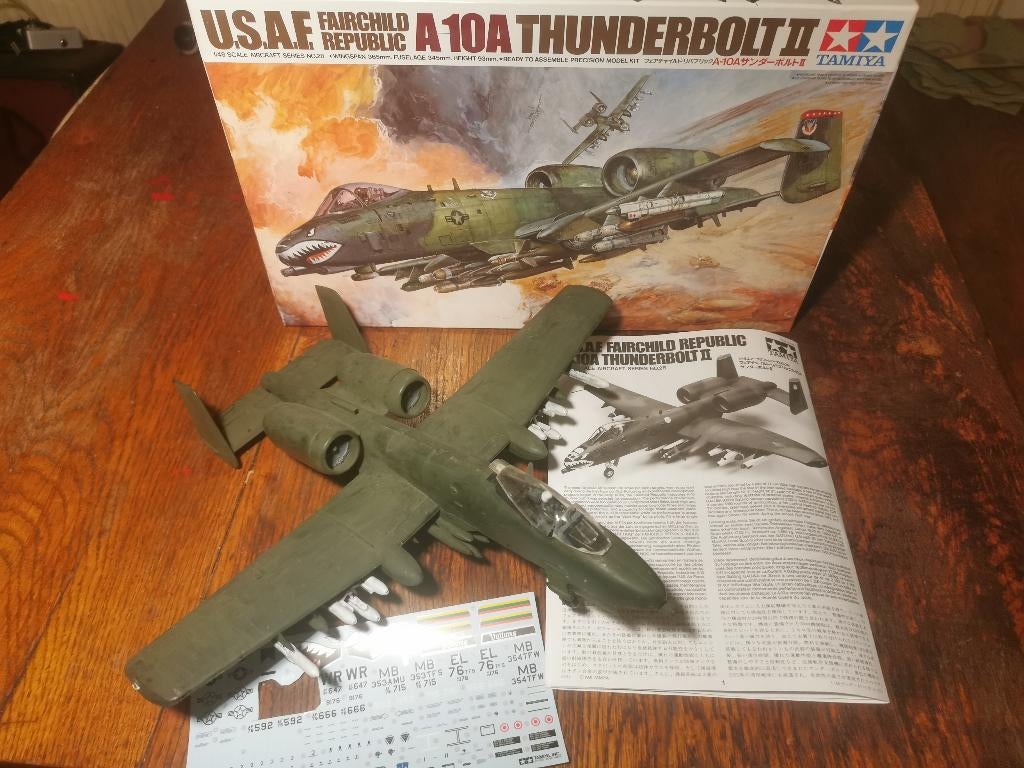 1/48 Tamiya A 10A Thunderbolt II, Hobby en Vrije tijd, Modelbouw | Vliegtuigen en Helikopters, Ophalen of Verzenden, Gebruikt
