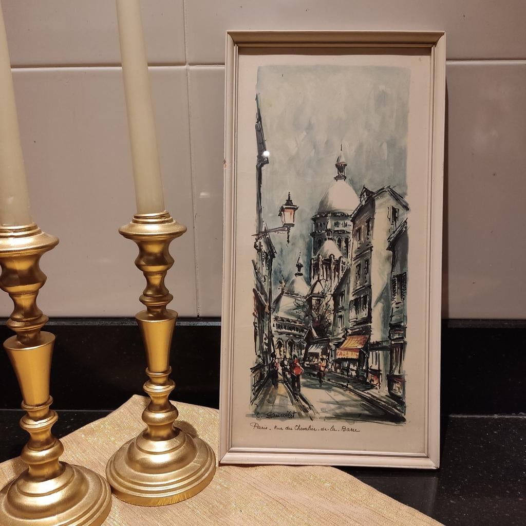 Schilderij of litho van de Parijse kunstenaar C. Ducollet, Ophalen of Verzenden