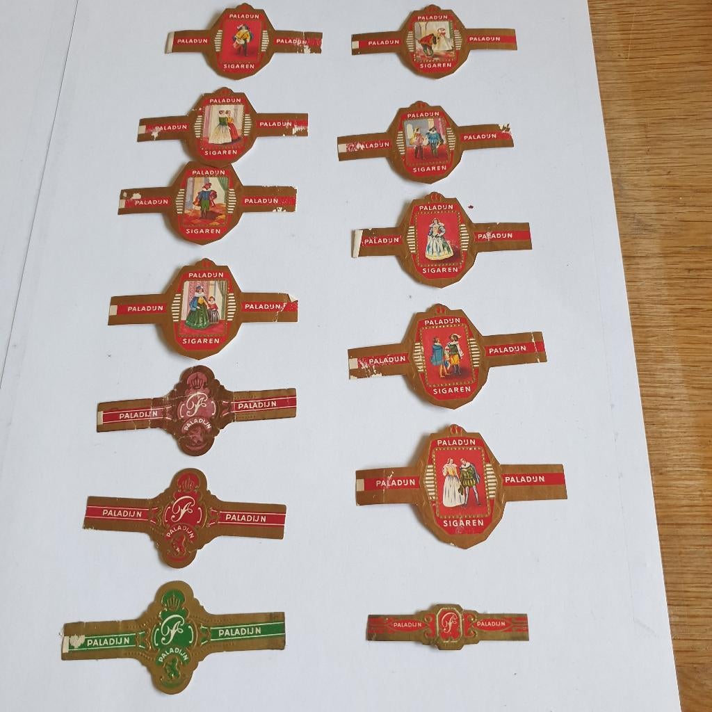 2207 paladijn 13 stuks, Verzamelen, Verzenden, Sigarenbandjes