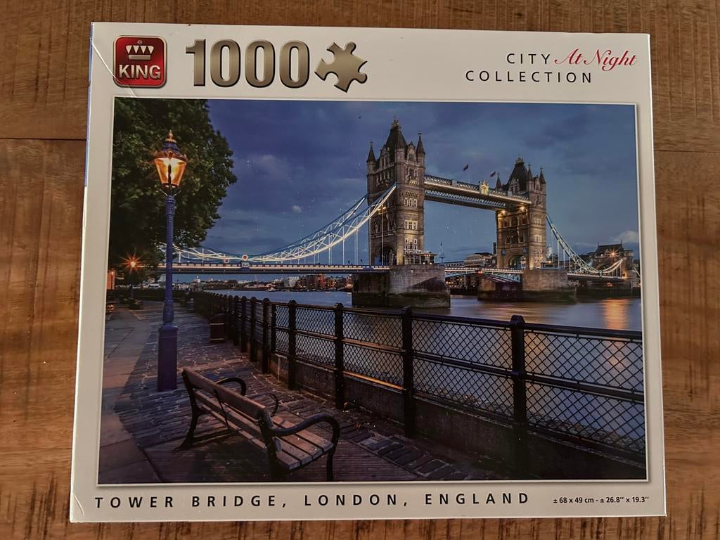 King puzzel 1000 stukjes, Hobby en Vrije tijd, Denksport en Puzzels, Ophalen of Verzenden, 500 t/m 1500 stukjes, Zo goed als nieuw