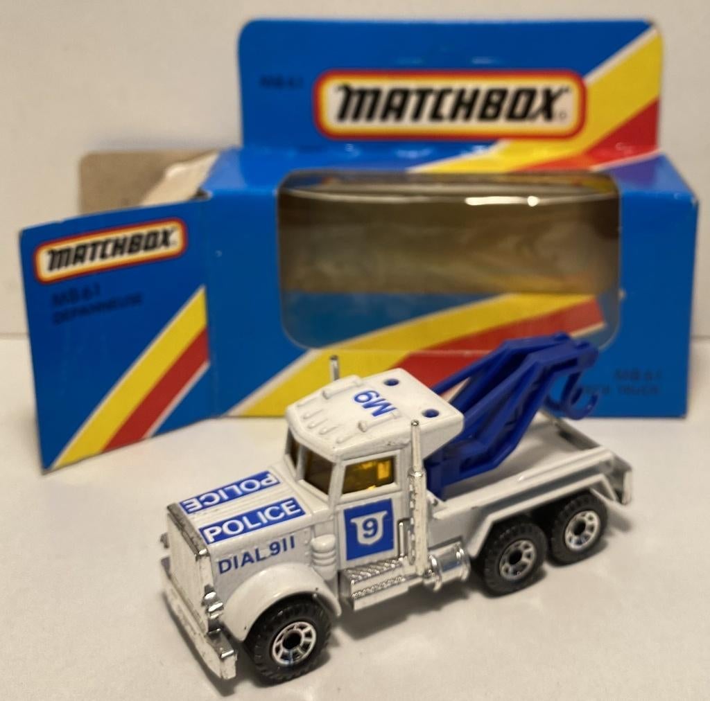 Matchbox 61E-5 Peterbilt wit/blauw/donkerblauw, Ophalen of Verzenden, Zo goed als nieuw, Bus of Vrachtwagen
