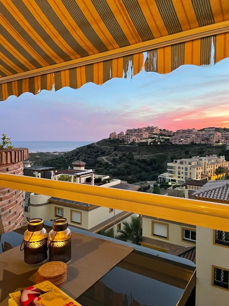 App. met zeezicht te huur, costa del sol, 4 pers Calahonda, Dorp, 2 slaapkamers, Wasmachine, Appartement