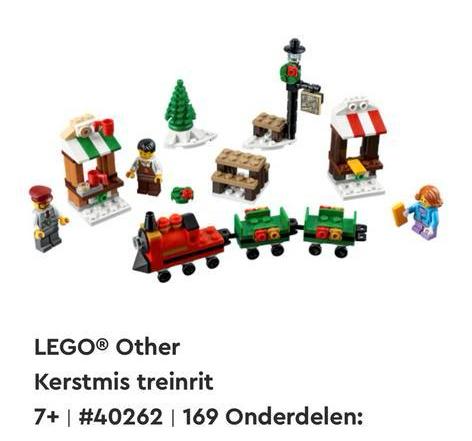 Lego 40262 Kersttrein + Lego kerst 5004934 (limited edition), Ophalen of Verzenden, Zo goed als nieuw, Complete set, Lego