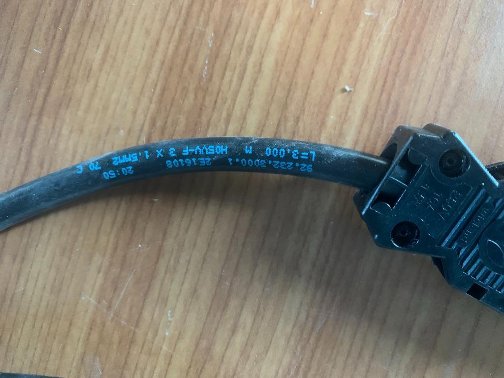 Wieland GST18 Aansluitkabels – 3-polig, 1.5 mm², plug & play, Ophalen, Zo goed als nieuw, Stekker