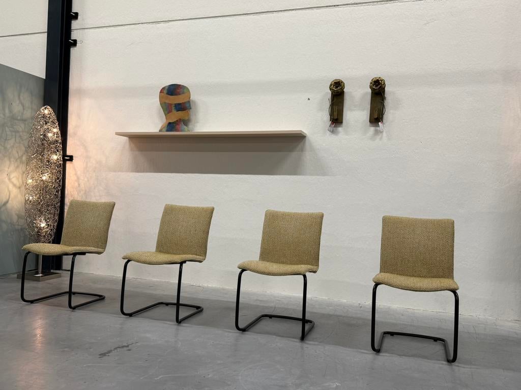 4 Nieuw Leolux Freyr Eetkamerstoel Safire Stof Design Stoel, Leolux, Overige kleuren, Nieuw, Ophalen of Verzenden
