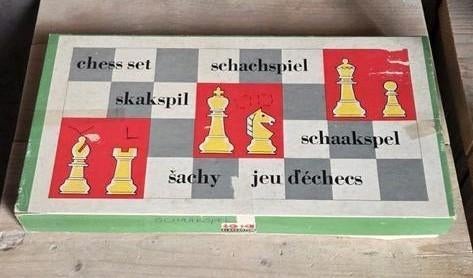 Retro vintage Albrechtice Tofa Schaakspel schaakbord stenen, Ophalen of Verzenden, Minder dan 500 stukjes, Gebruikt