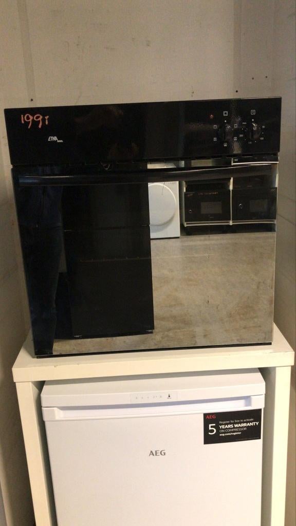 etna inbouw oven 60 cm, Gebruikt, Verzenden, Hete lucht, Oven met grill