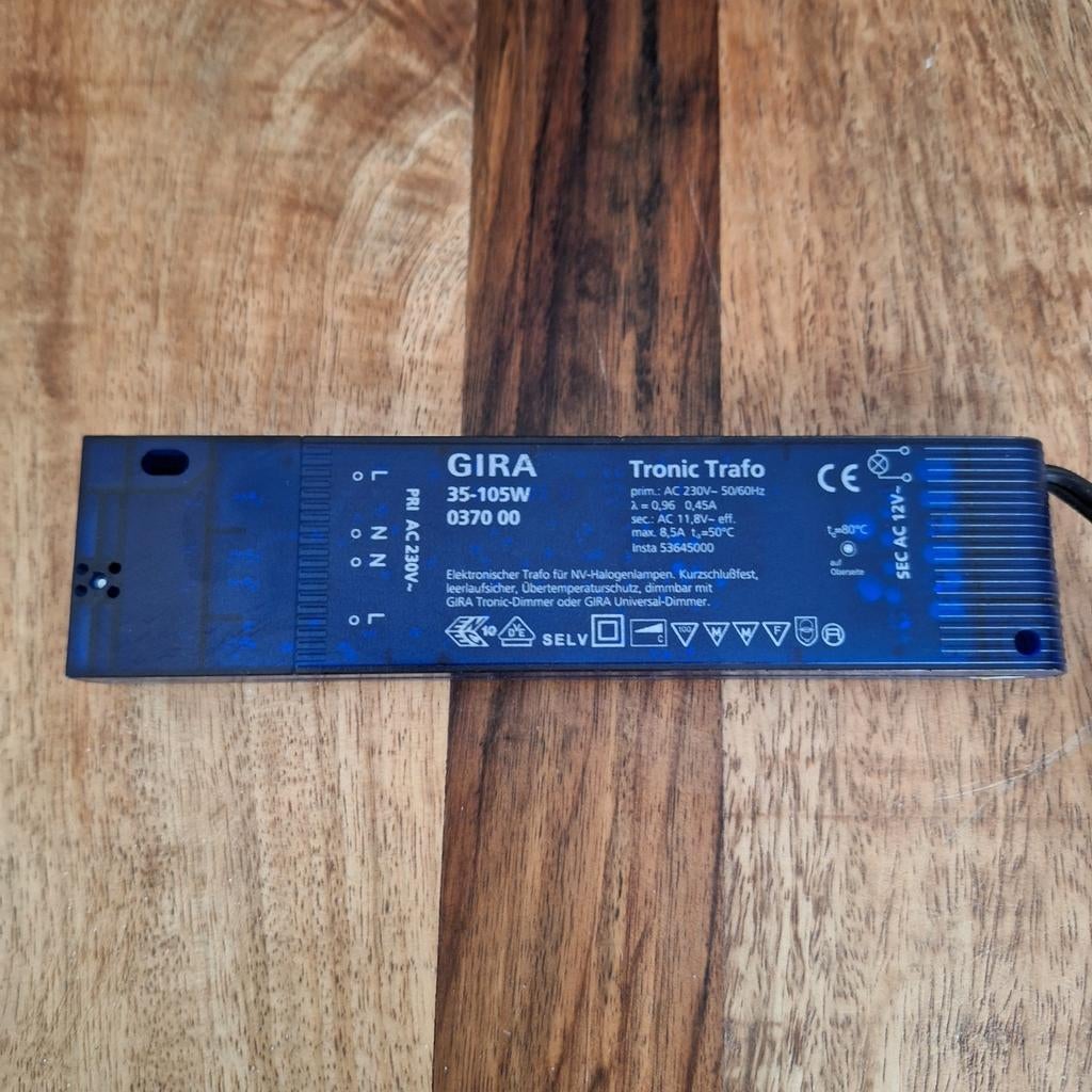 GIRA Tronic Trafo 35-105W Transformator, Ophalen of Verzenden, Gebruikt