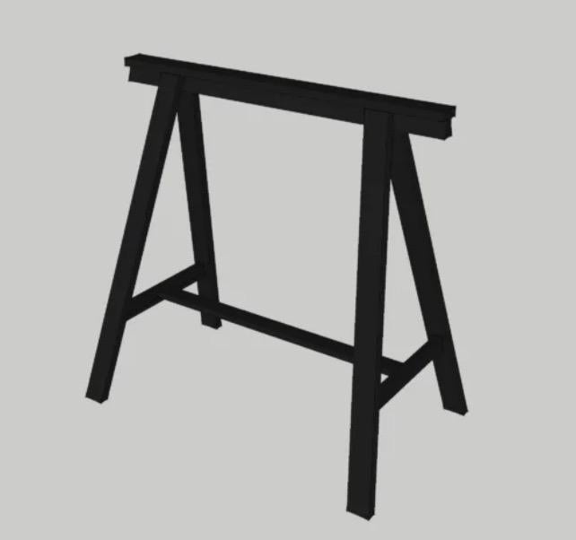 IKEA Oddvald Schragen, Huis en Inrichting, Tafelonderdelen, Gebruikt, Tafelpoot, 50 tot 100 cm, Minder dan 50 cm, Rechthoekig