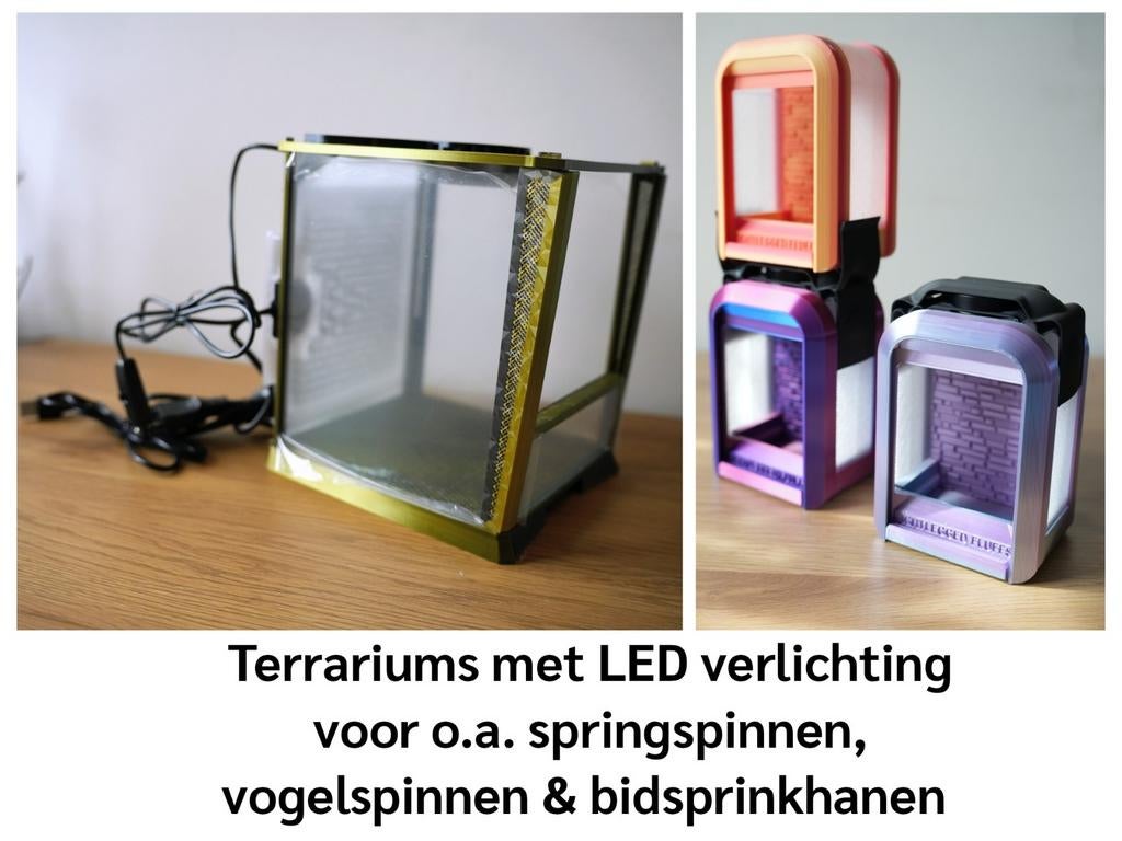 Terrariums met LED & warmtemat | voor spinnen & insecten, Dieren en Toebehoren, Spin of Schorpioen