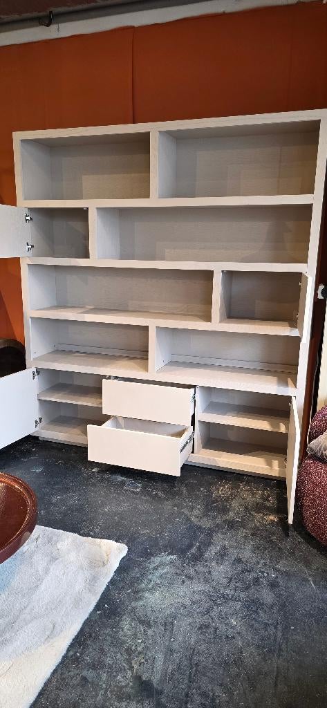 Opbergkast | Vakkenkast – Taupe 200cm B showmodel Korting!, Huis en Inrichting, Kasten | Wandmeubels, Eikenhout, Met deur(en)