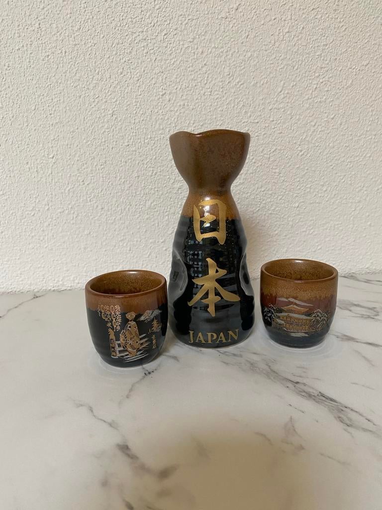 Vintage Sake Set - Japanse Stijl, Keramiek, Ophalen of Verzenden, Zo goed als nieuw, Overige stijlen