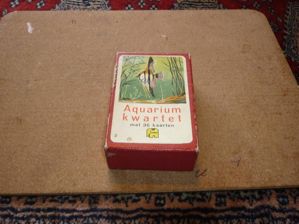 Aquariumkwartet met 36 speelkaarten in zeer goede staat, Ophalen of Verzenden, Zo goed als nieuw, Kwartet(ten)