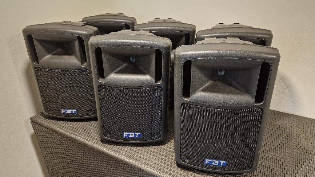 FBT Luidsprekers, complete set, 6 stuks, Audio, Tv en Foto, Luidsprekers, Gebruikt, 120 watt of meer, Front, Rear of Stereo speakers