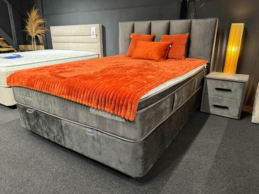Luxe Velvet Bedden / Boxsprings Met Opbergruimte | Utrecht, Ophalen, Info@trendvortex.com, Grijs, Modern, Velvet, Eric Kuster