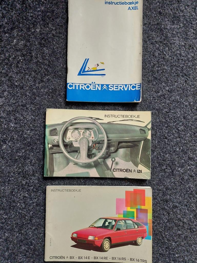 Citroën BX, Citroën Axel en Citroën LN - instructieboekjes, Ophalen of Verzenden