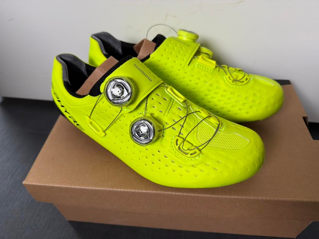 Shimano S-phyre RC900 Gele Fietsschoenen - Maat 39 & 37, S, Heren, Schoenen, Nieuw