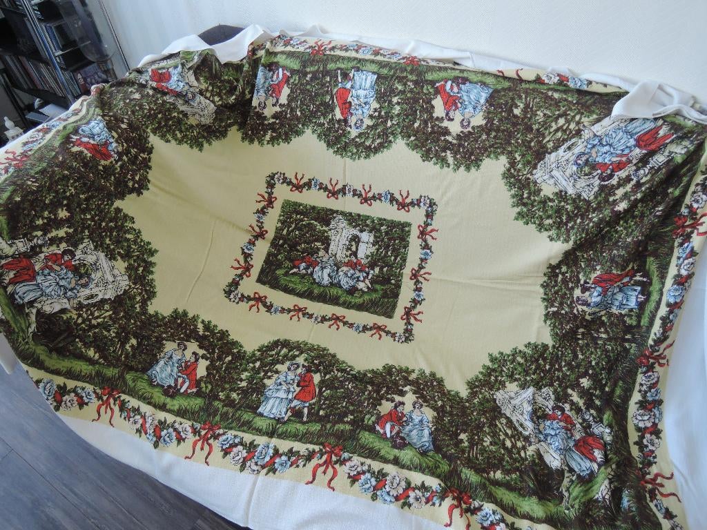 Brocante tafelkleed, Ophalen of Verzenden, Zo goed als nieuw, Rechthoek, Binnen
