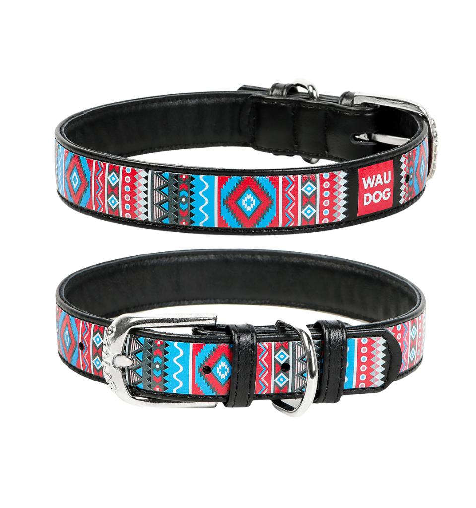 WAUDOG Ethno Lederen Halsband Zwart Nek 21-29 cm KOOPJE!!!, Dieren en Toebehoren, Ophalen of Verzenden, Handgemaakt, Nieuw