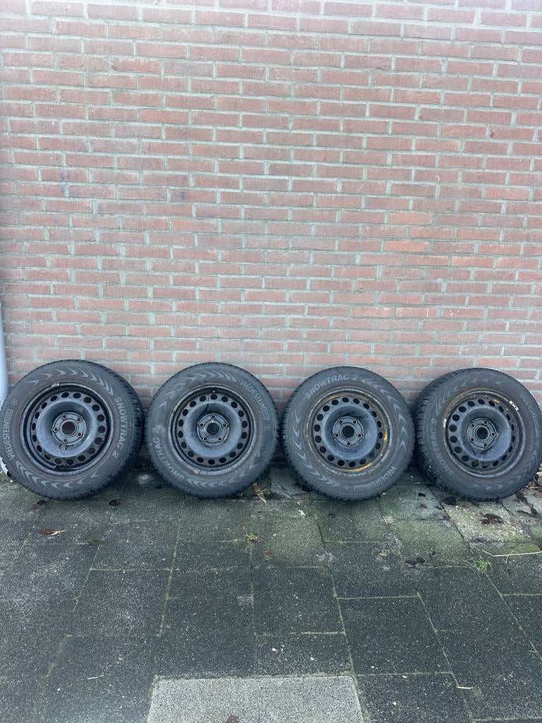 Winterbanden met velg - Vredestein Snowtrac 2, Auto-onderdelen, Banden en Velgen, Gebruikt, 15 inch, Banden en Velgen, Personenwagen