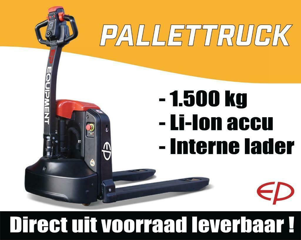 Elektrische pallettruck 1.500kg met Li-Ion accu | EP, 1000 tot 2000 kg, Palletwagen, Elektrisch, Verzenden