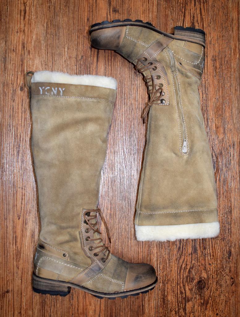 YELLOW CAB - suede leren hoge laarzen Sand - maat 37, Kleding | Dames, Schoenen, Hoge laarzen, Overige kleuren, Nieuw, Ophalen of Verzenden