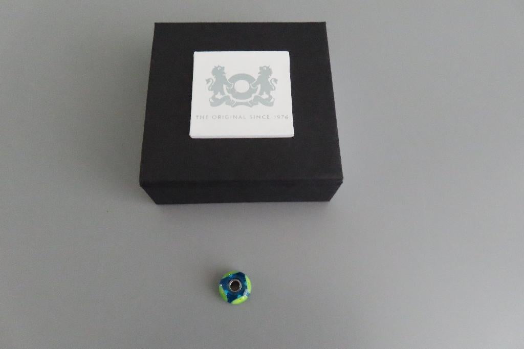 Trollbeads - Carribean zilveren glas bead, Ophalen of Verzenden, Zo goed als nieuw, Trollbeads, 1 bedel