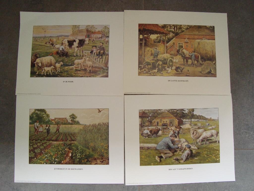 4 mooie oude afbeeldingen nieuw, Nieuw, Ophalen of Verzenden, Voor 1940, Prent