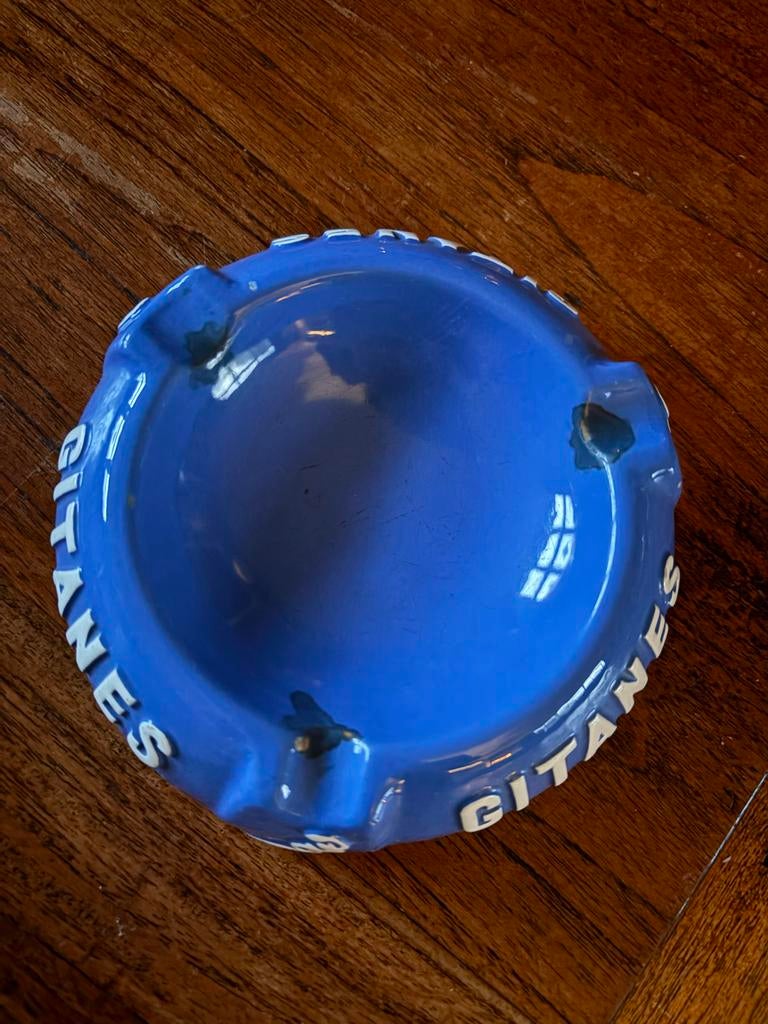 Vintage asbak van Gitanes, Verzamelen, Ophalen of Verzenden, Gebruikt, Asbak
