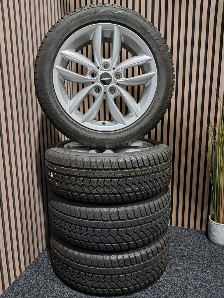Org. 17 inch Mini Velgen Winterbanden Paceman Countryman, Ophalen, Gebruikt, Banden en Velgen, 17 inch