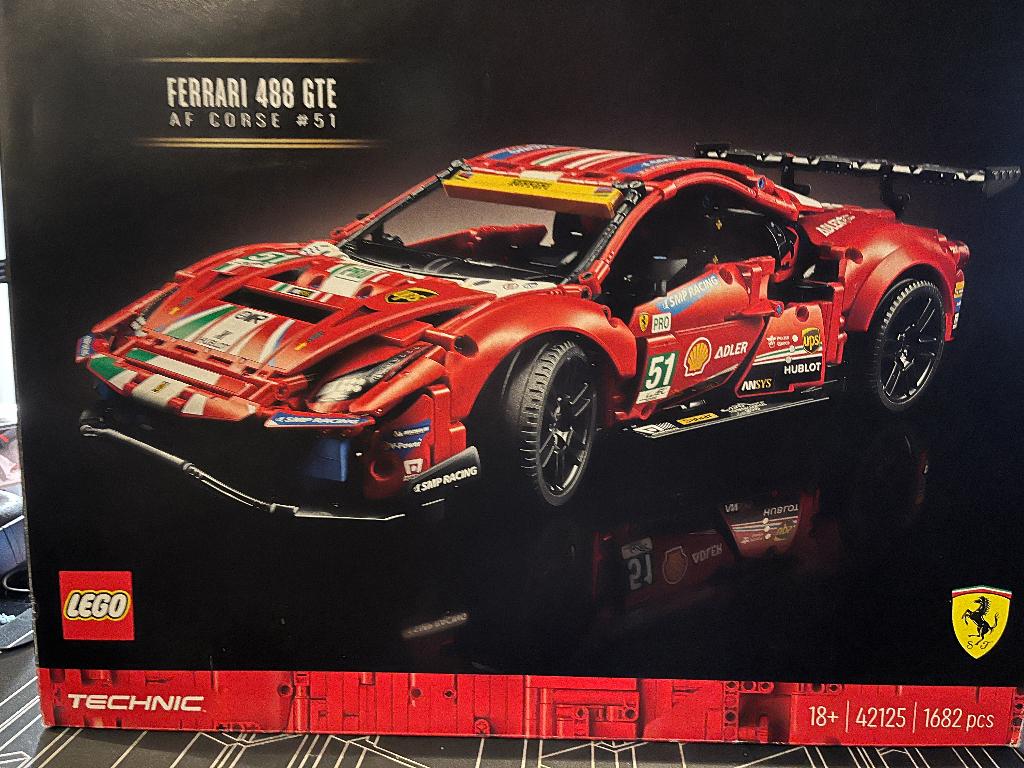 lego technic Ferrari 488 GTE 42125, Gebruikt, Lego, Ophalen of Verzenden, Complete set
