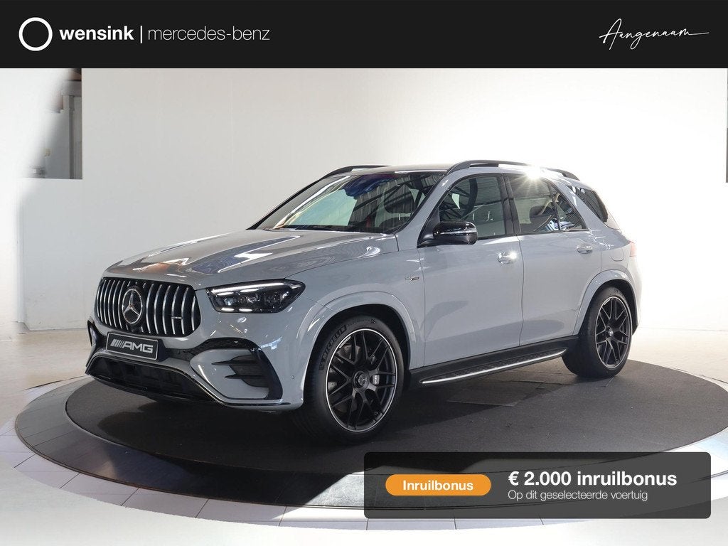 Mercedes-Benz GLE-klasse AMG 53 Hybrid 4MATIC+ | Alpin grau, Auto's, Mercedes-Benz, Gebruikt, GLE, Bedrijf, Automatische klimaatregeling