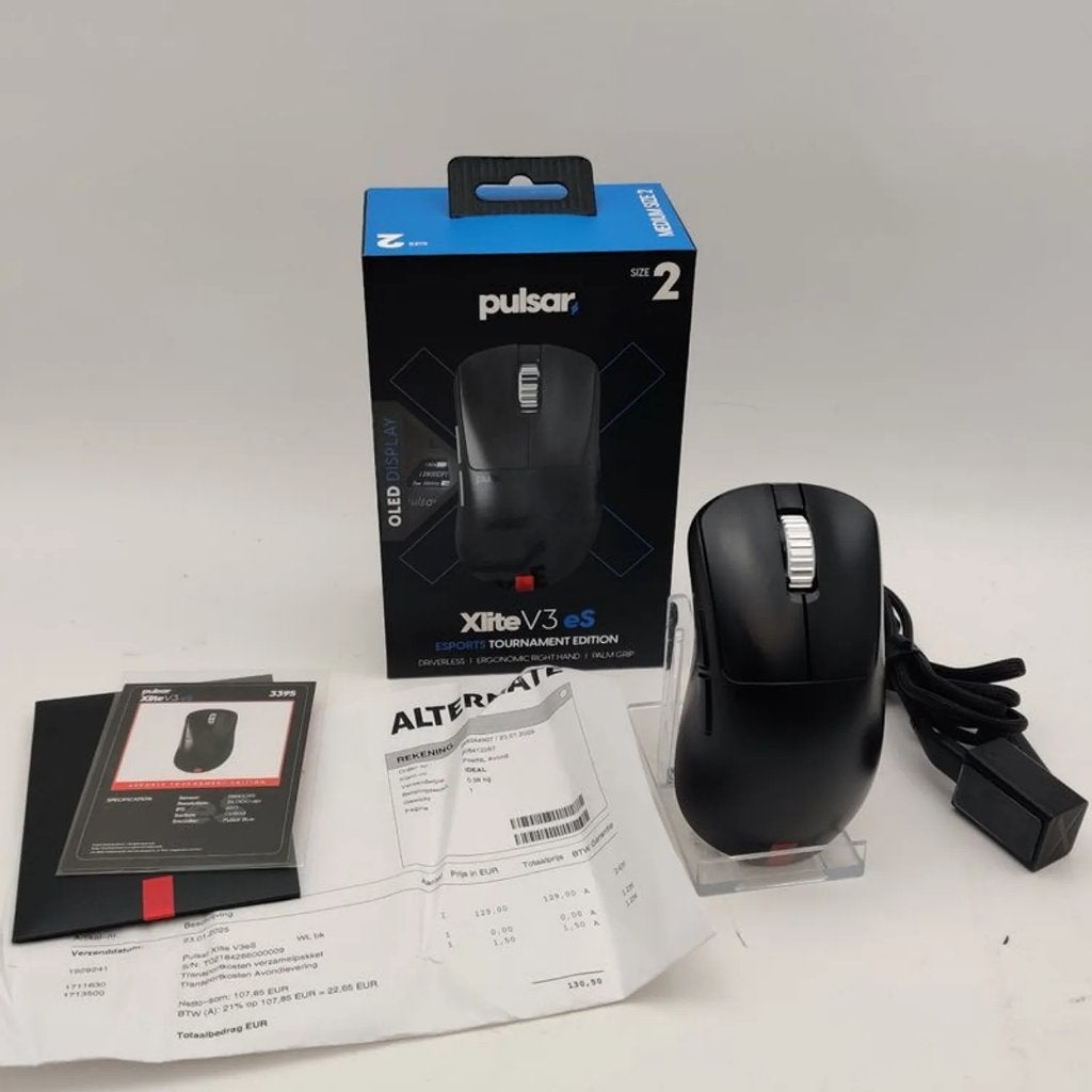 Pulsar Xlite V3 eS gamingmuis Oled, garantie 01-2027! €79.99, P, P, Ophalen of Verzenden, Zo goed als nieuw
