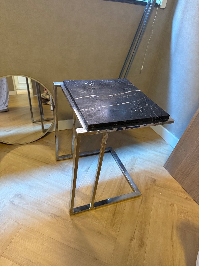 Eric kuster marmeren bijzettafel, Huis en Inrichting, Tafels | Sidetables, Ophalen, 50 tot 100 cm, Zo goed als nieuw, 25 tot 50 cm