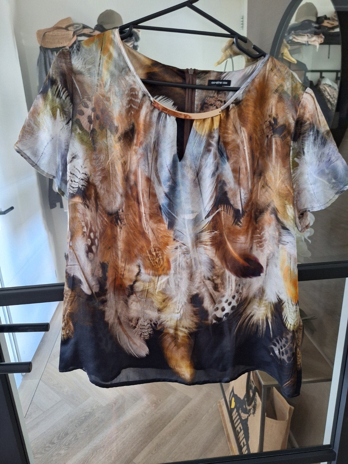 Caroline Biss mooie blousetop, Ophalen of Verzenden, Zo goed als nieuw, Maat 46/48 (XL) of groter, Lange mouw