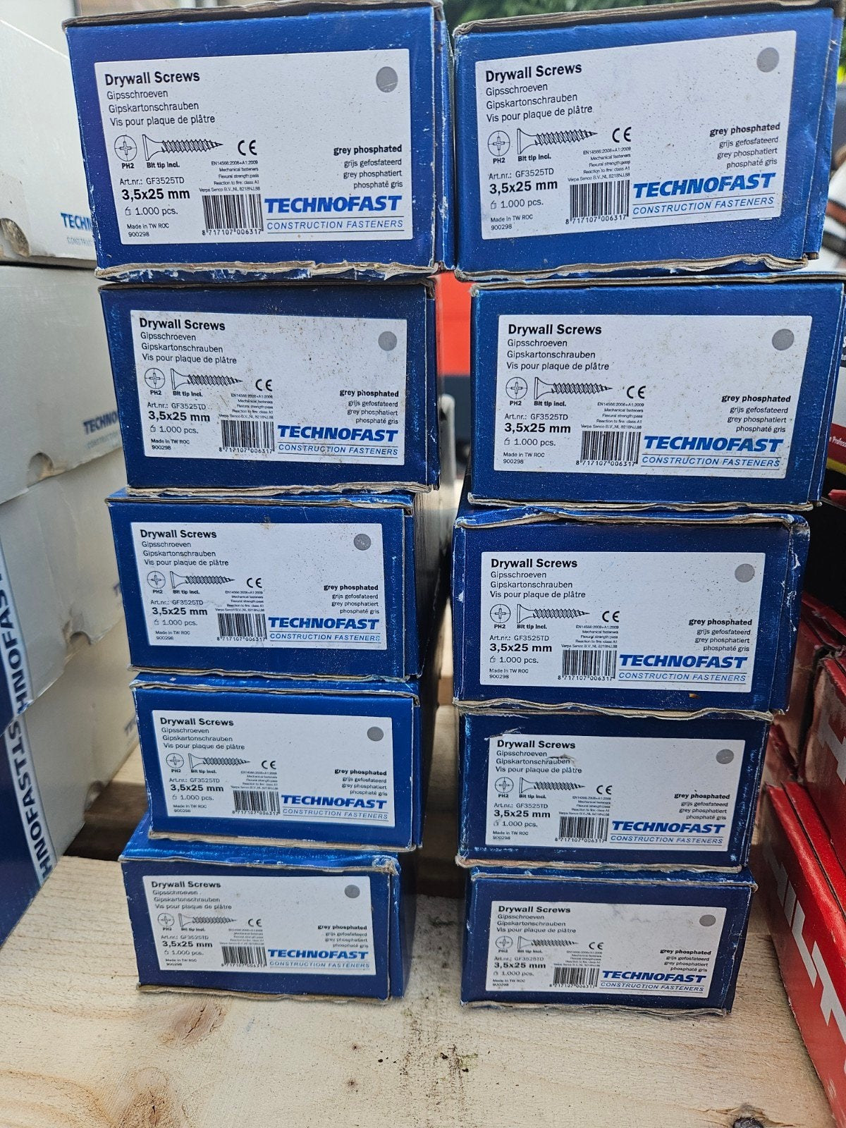 Gipsplaatschroeven 3.5x25 mm - 1000 stuks, Ophalen of Verzenden, Nieuw, Minder dan 50 mm, Schroeven